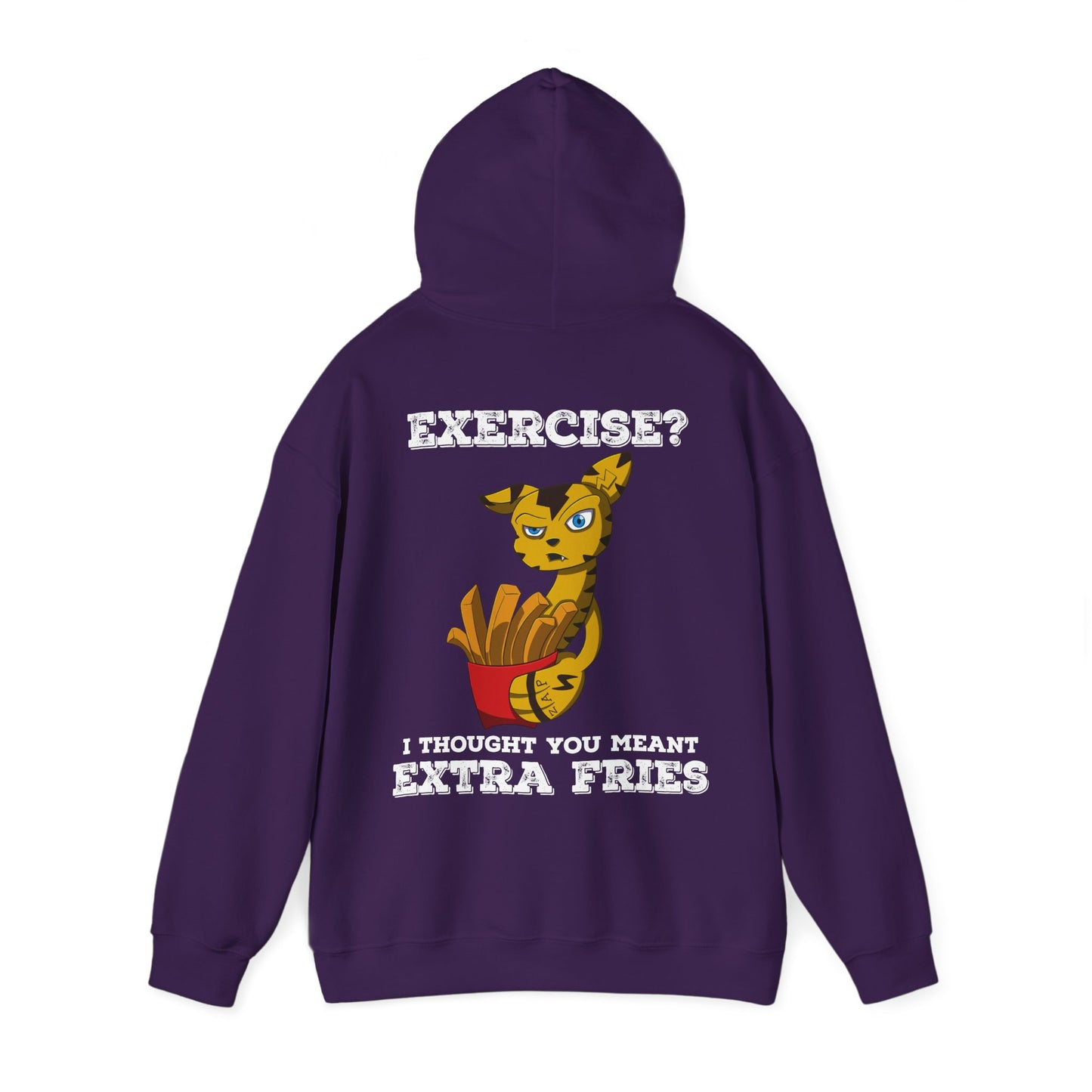 “Exercise? I Thought You Meant Extra Fries!” Hoodie – Featuring Switchit from Monix