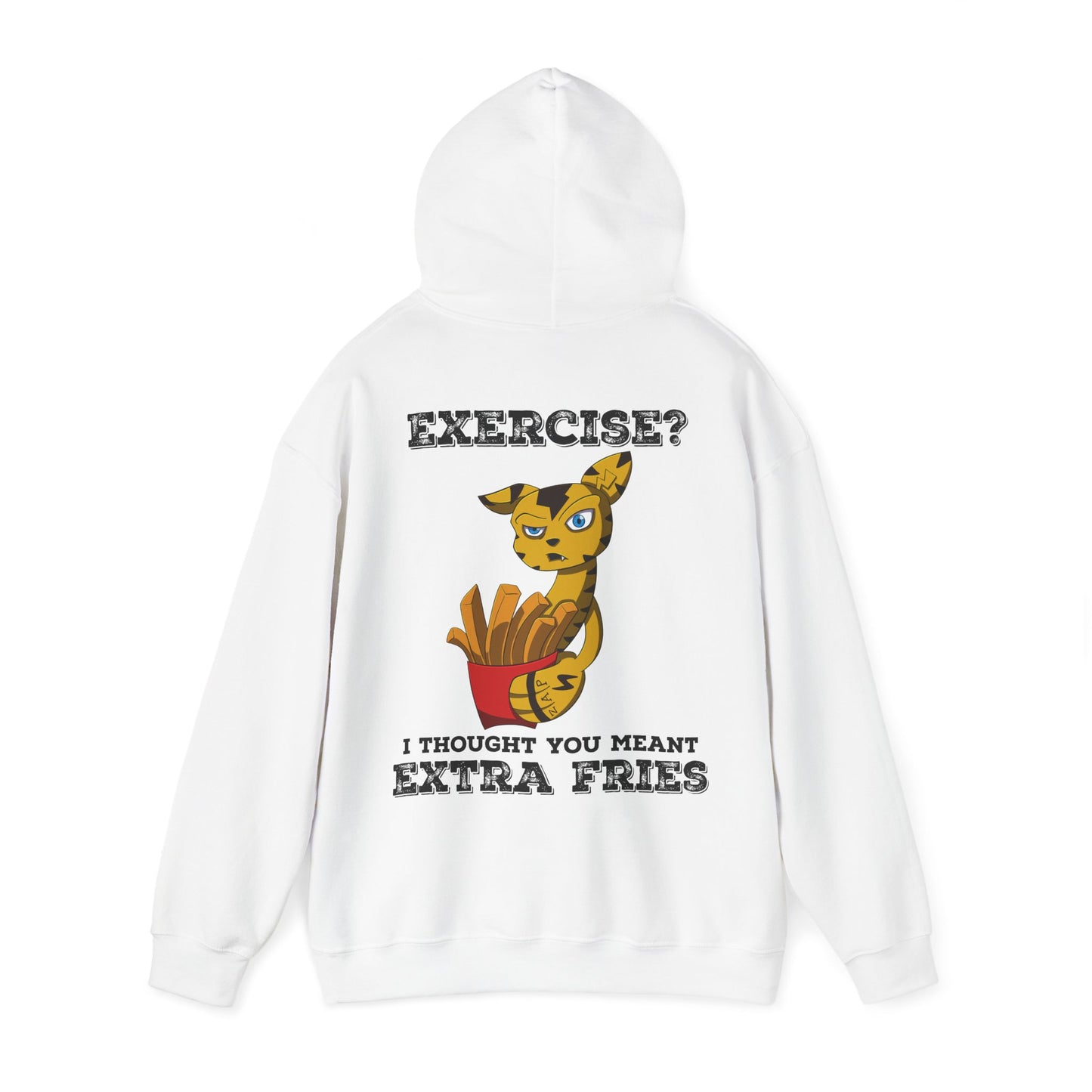 “Exercise? I Thought You Meant Extra Fries!” Hoodie – Featuring Switchit from Monix