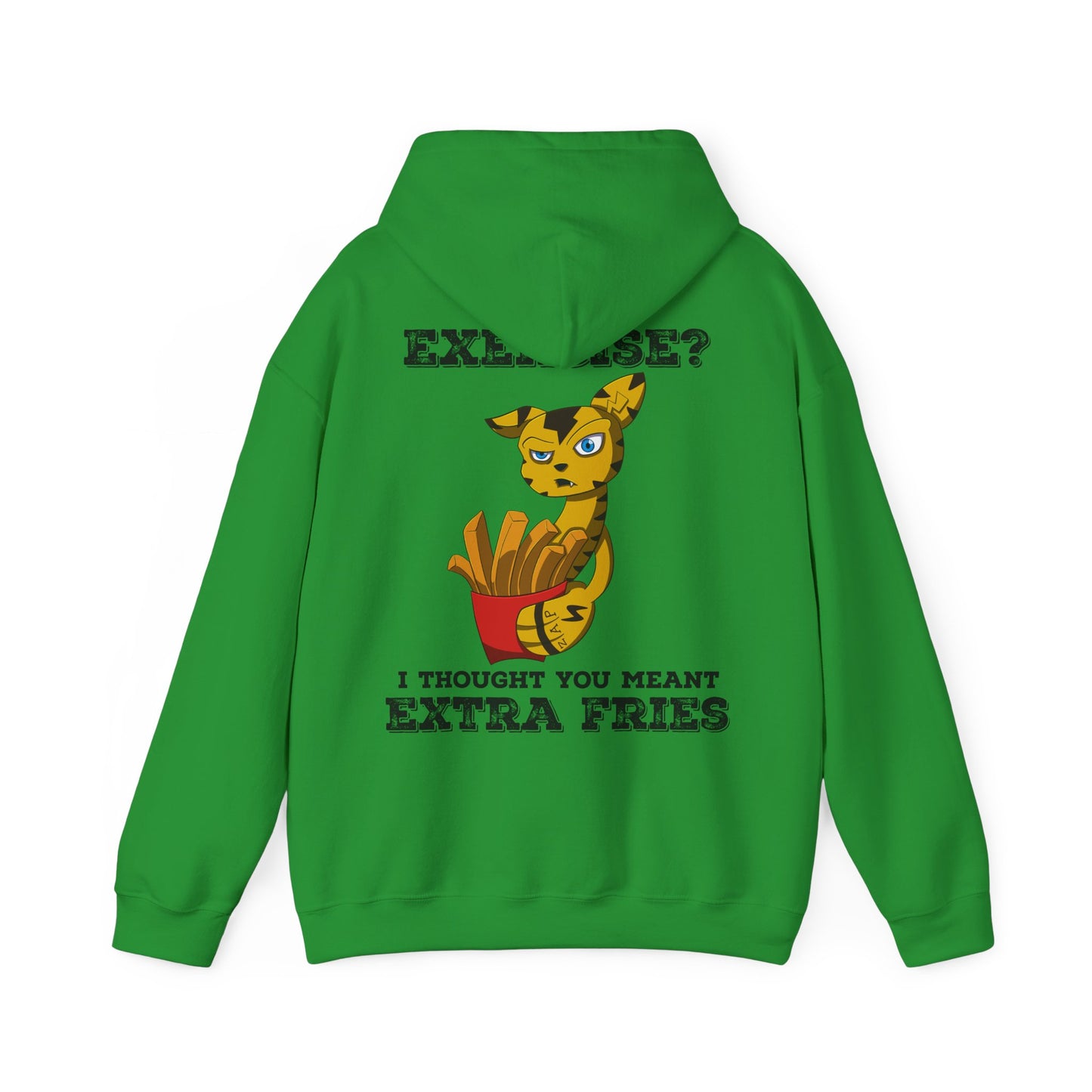 “Exercise? I Thought You Meant Extra Fries!” Hoodie – Featuring Switchit from Monix
