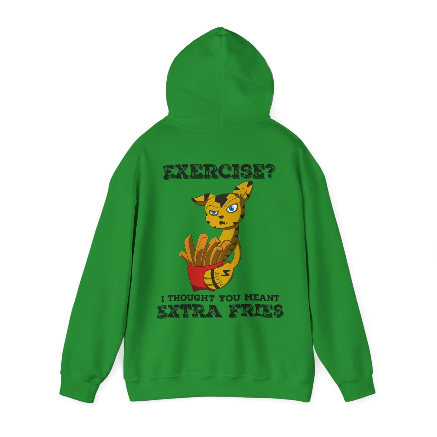 “Exercise? I Thought You Meant Extra Fries!” Hoodie – Featuring Switchit from Monix