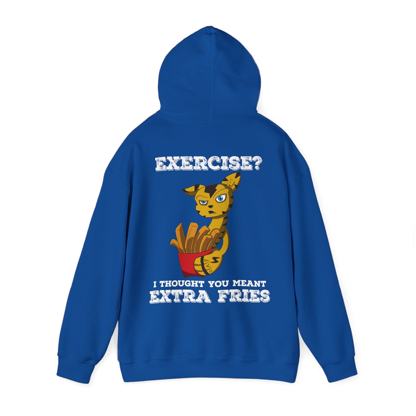 “Exercise? I Thought You Meant Extra Fries!” Hoodie – Featuring Switchit from Monix